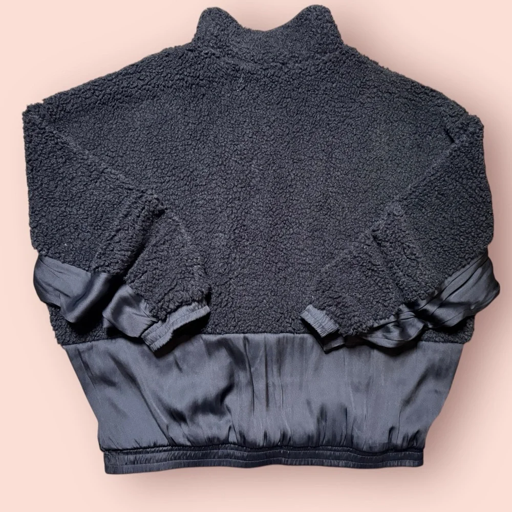 Cotton-On Body Women's Black Sherpa Fleece Zip-Up Jacket Size M Casual - Picture 2 of 9